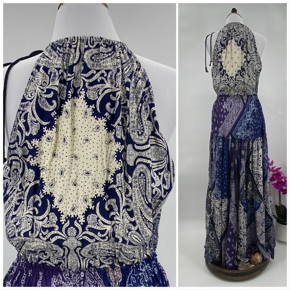 ✨ HP✨ Halter Dress NWT Paisley Bandana Halter Maxi - Picture 3 of 16